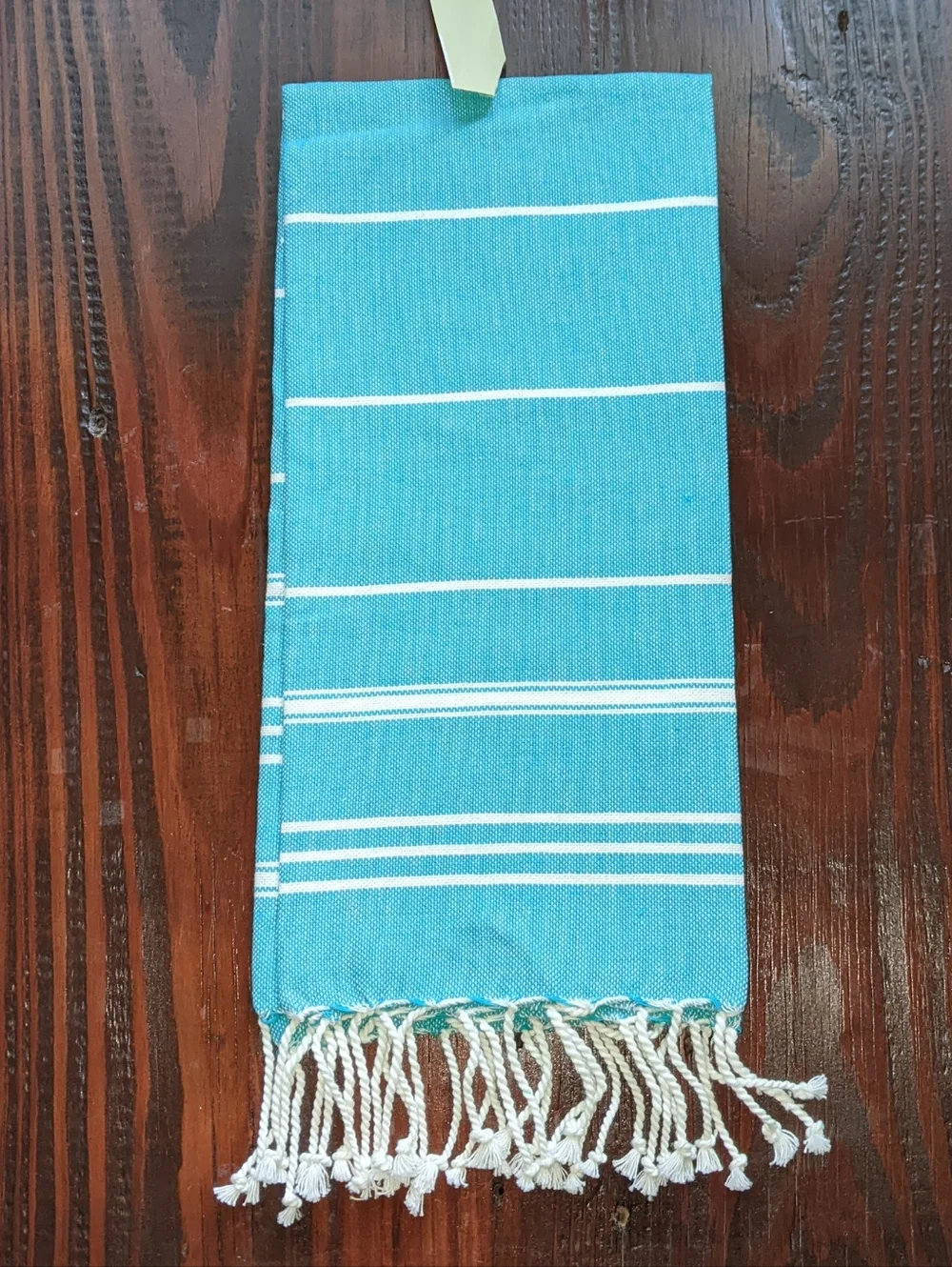 Turkish-Style Aqua Blue Hand Towel - Set of 4, NWT